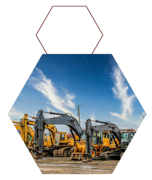 Heavy machinery at AllStar Auctions.